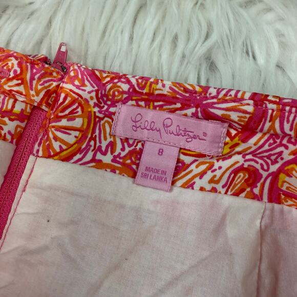 Lilly Pulitzer Women's Skirt Ten Speed Bicycle Print Skirt Size 8 Pink Resort - Picture 12 of 16